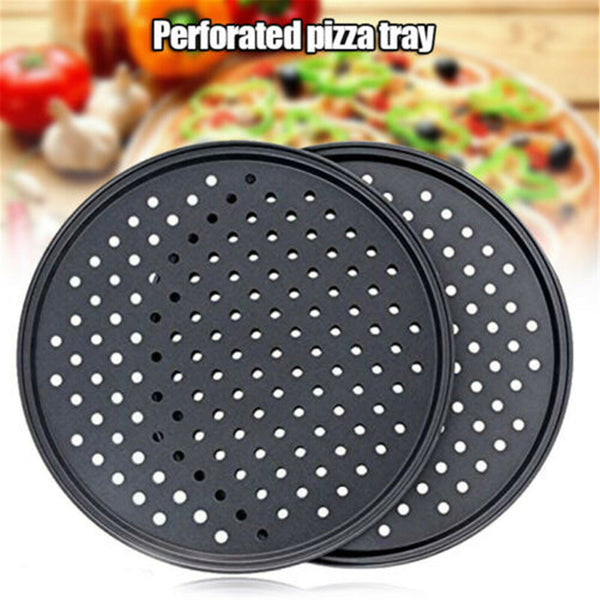 AU Pizza Pan Non-Stick Crisper Tray Oven Baking Bakeware with Holes