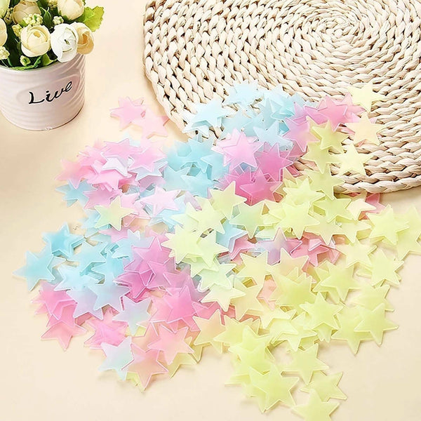Wall Stickers Luminous Stars Moon Glow In The Dark Nursery Kids Room