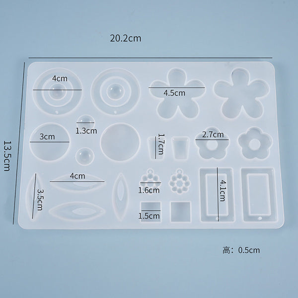 2X Silicone Pendant Mould Jewelry Making Necklace Mold Craft DIY Resin Supplies - Lets Party