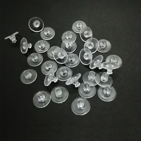 10X Large Plastic Rubber Disc Earring Backs To Secure Heavy Style Earrings AU
