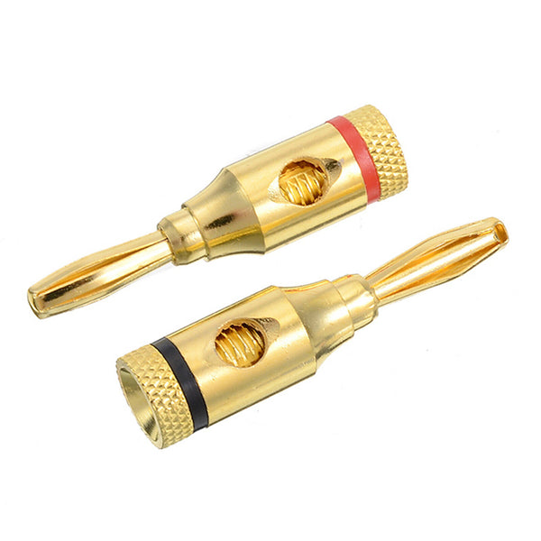 20/40PCS 4mm Banana Plug Gold Plated Musical Audio Speaker Cable Wire Connector - Lets Party