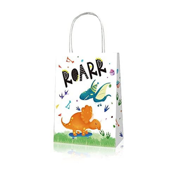 12PCS Dinosaur Paper Loot Lolly Gift Bag Party Supplies Kids Birthday Favour