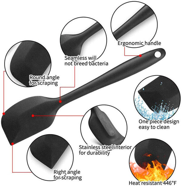 Up To 2x Silicone Spatula Non-stick Cream Spatula Cake Spatula Butter Scraper AU