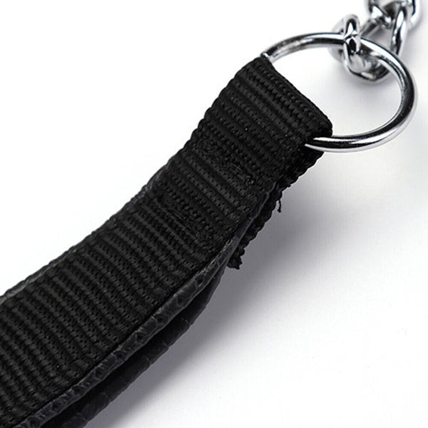 120cm Pet Dog Puppy Metal Chain Lead With Soft Padded Handle Leash Duty New AU