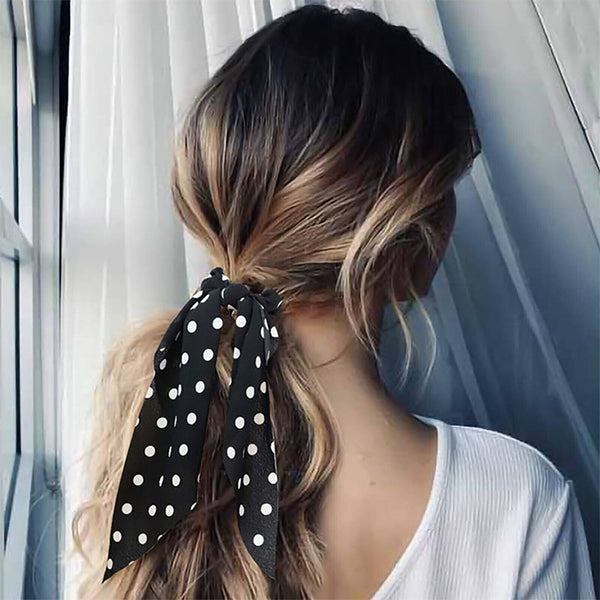 5x Hair Band Scarf Bow Floral Tie Rope Elastic Scrunchies Women Girl Accessories