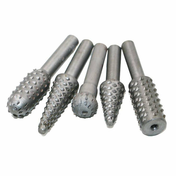 5PCs Wood Working Cutter Drill Bits Rotary Bits Rasp For Wood Grinding Carving