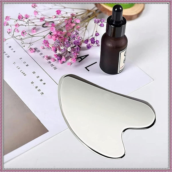 Stainless Steel Gua Sha Massage Tool Facial Scraper Eye Roller Shaping Massager