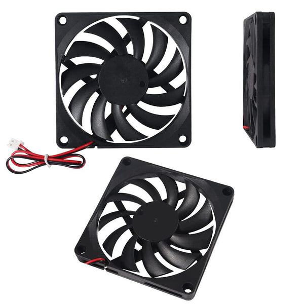 4PCS Brushless Silent Compute Fan 80x80x10mm DC 12V PC Case Cooling Fans Black A - Lets Party