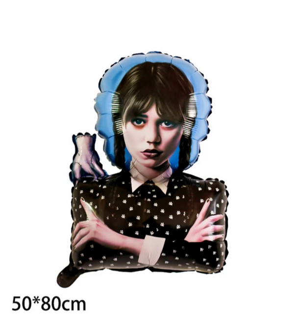 5pcs Wednesday Addams Foil Balloon Set Party Supplies Birthday Decoration