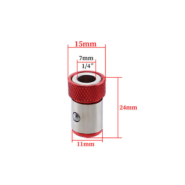 Drill Head Screwdriver Bits Strong Magnetizer Metal Magnetic Ring Red AU