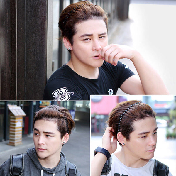 10pcs Fashion Men Women Girls Sports Metal Wave HOOP Headband Hair Band Unisex