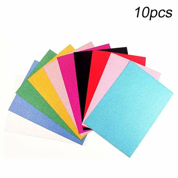 UP 50pcs 250gsm A4 Glitter Cardstock Paper Invitations Scrapbooking Art Craft