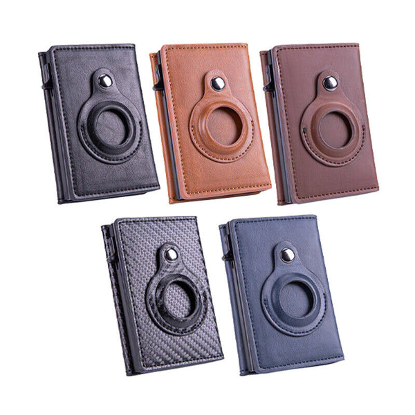 For Airtag Wallet PU Leather Credit Card Money Holder AirTag Case Air Tag Cover