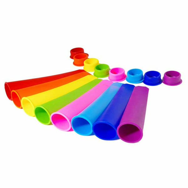 8pcs Popsicle Maker Silicone Ice Block Moulds/Ice Cream Molds/Icy Pole Jelly Pop - Lets Party