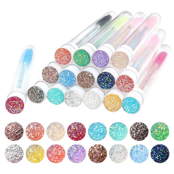 Glitter Disposable Eyelash Brush Applicator Extension Mascara Tube Wands/Plastic