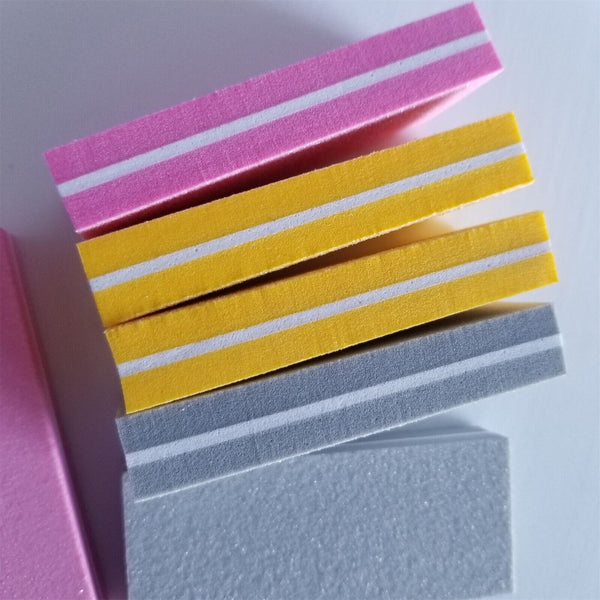 UP 100PCS File Beauty Polishing Block Polish Nail Sanding Buffer Mini Nail File