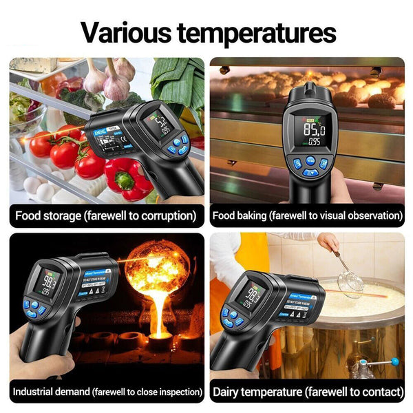 IR Infrared Thermometer Food Pizza BBQ Oven Laser Sensor Digital Temperature Gun