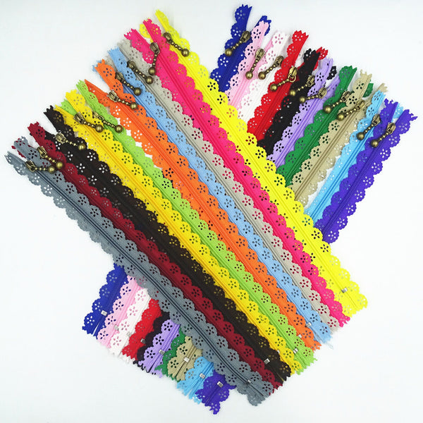 20X Lace Edge Puller Zip Tailor Zipper Mixed Color Sewing Tool Craft Nylon New