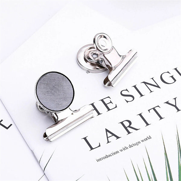 Office Magnetic Bulldog Clips Memo Note Holder Magnet Message Clip AUS