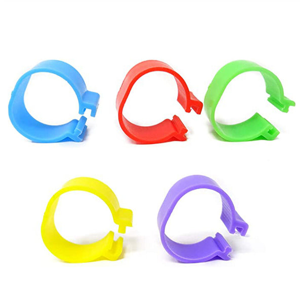 20PCS Identification Birds Chicken Poultry Leg Rings Bands Tag Large Clip 20mm
