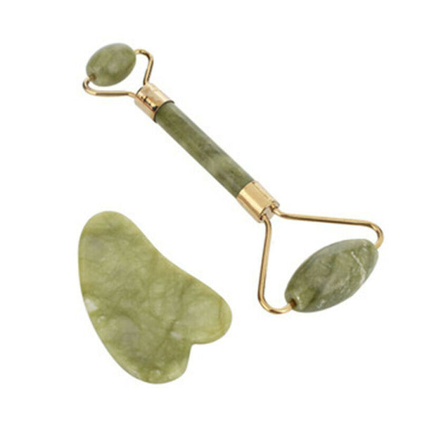 Natural Guasha Facial Jade Face Body Care Gua Sha Board Massager Tool Set - Lets Party