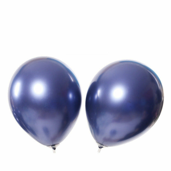 5pcs Giant 40cm Chrome Metallic Latex Balloons Birthday Wedding Party Balloons - Lets Party