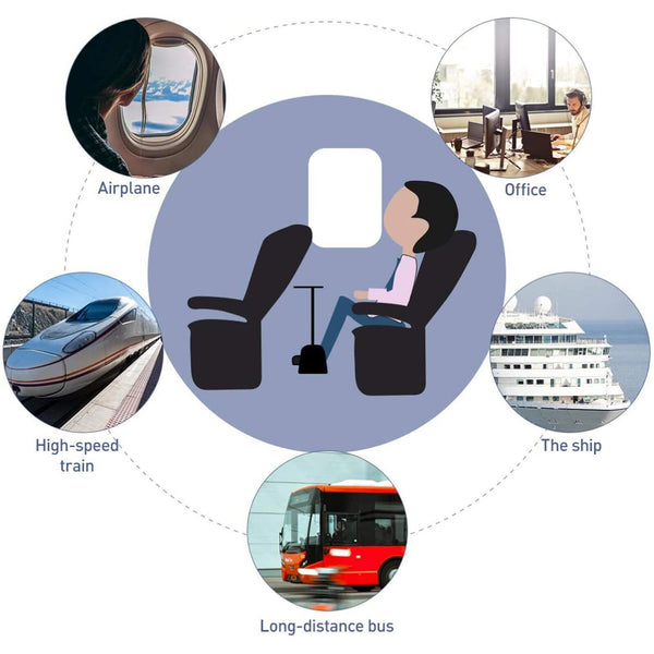 Footrest Portable Adjustable Travel Foot Rest Feet Hammock for AirPlane Rakis - Lets Party