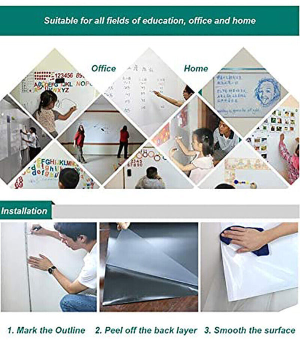 A4 A5 Fridge Magnetic Whiteboard + Board Pen Marker Eraser Memo Reminder Magnet - Lets Party