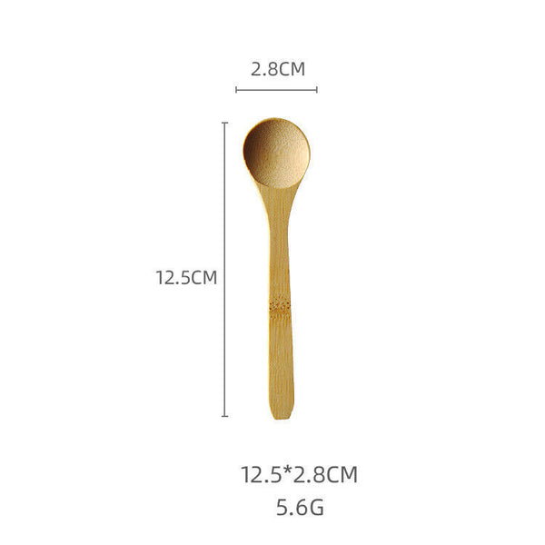 20PCS Natural Eco-friendly Small Wooden Spoon Scoop Mini Kids Safe Tableware AU