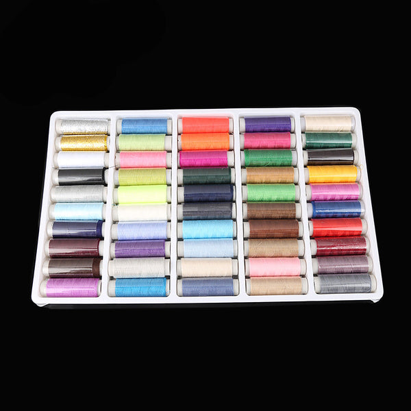 50 Colors Roll Polyester Sewing Thread Boxes Kit Set For Home DIY Sewing Machine