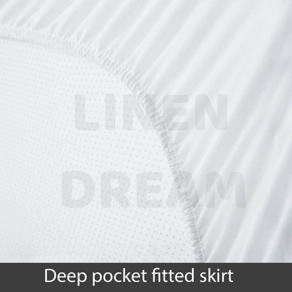 Aus Made Fitted Cotton Cover Quilted Mattress Protector Topper Underlay ALL SIZE - Lets Party