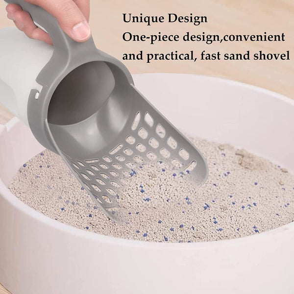 1X Cat Litter Scoop Integrated Detachable Shovel Holder Poop Pet Sifter Cleaning
