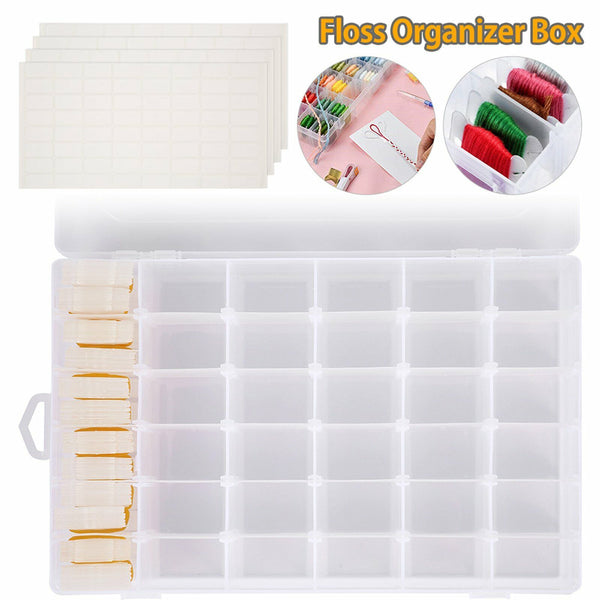 129Pcs Set Embroidery Floss Cross Stitch Organizer Storage Box Thread Bobbins AU