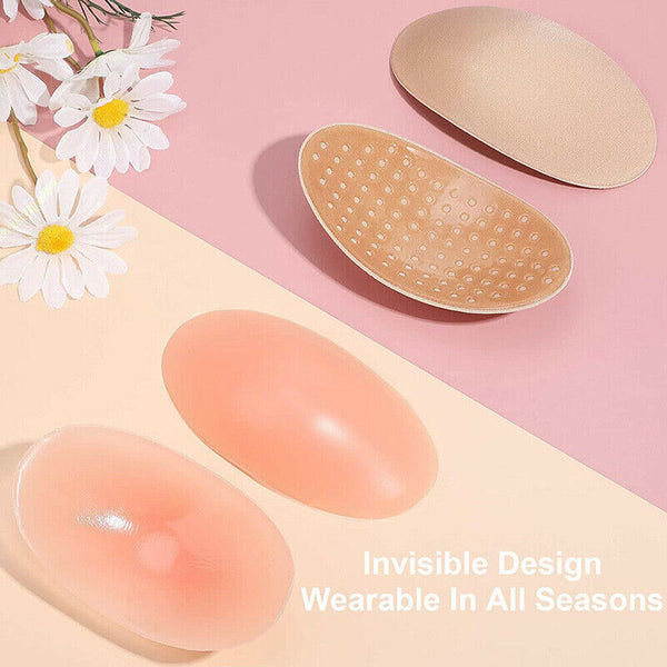 2Pcs Soft Anti-Slip Invisible Shoulder Pads Naturally Increased Silicone /Sponge