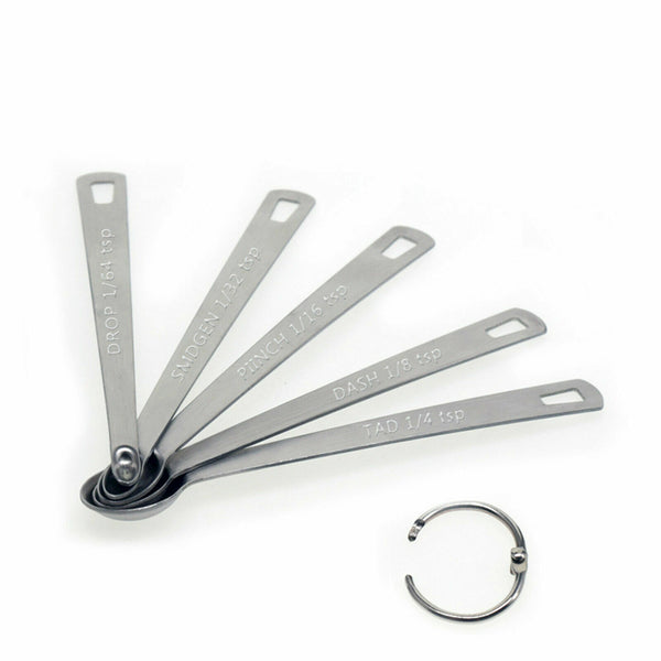5/6pcs Stainless Steel Mini Measuring Seasoning Dry and Liquid Ingredients Spoon