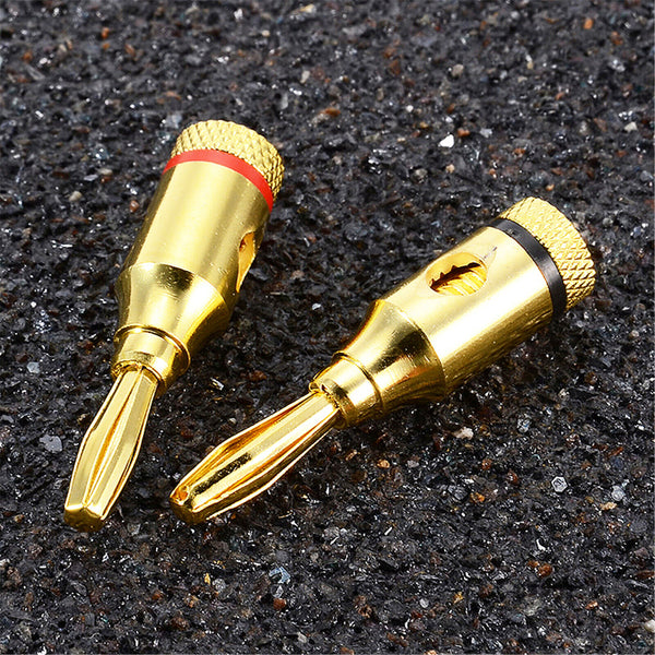 20/40PCS 4mm Banana Plug Gold Plated Musical Audio Speaker Cable Wire Connector - Lets Party