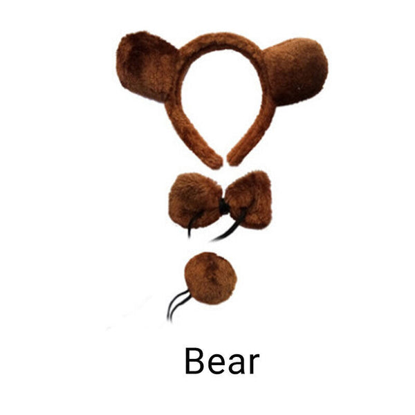 Animal Costume Set – Bowtie, Tail & Ears Dress-Up Kit (Kids & Adults)