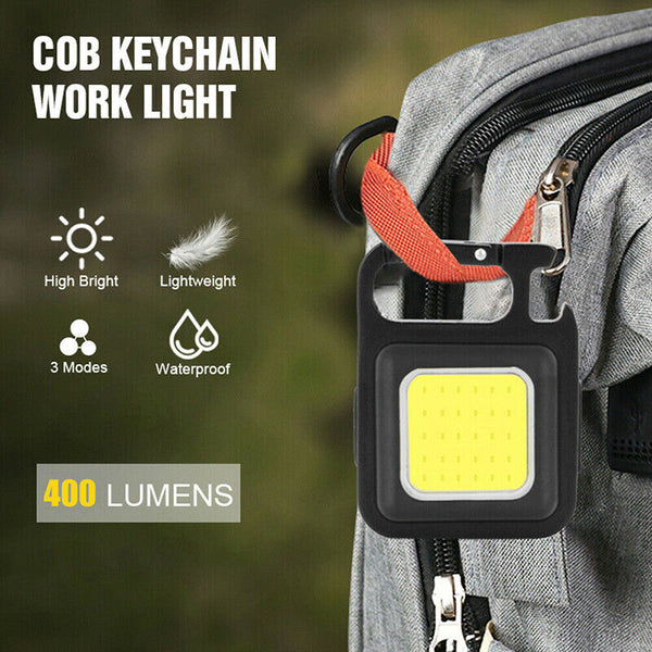 Mini Led Flashlight Portable Work Light Pocket USB Keychains Rechargeable Brigh