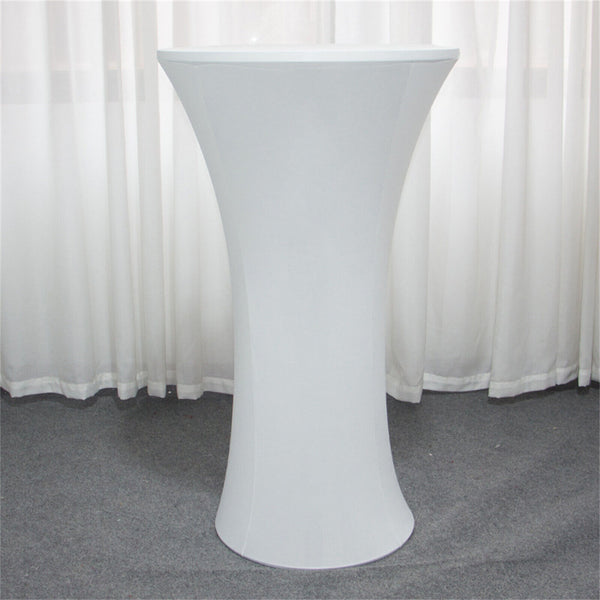 60cm Bar Table Cover Cocktail Spandex Round Tablecloth Wedding Party Black White