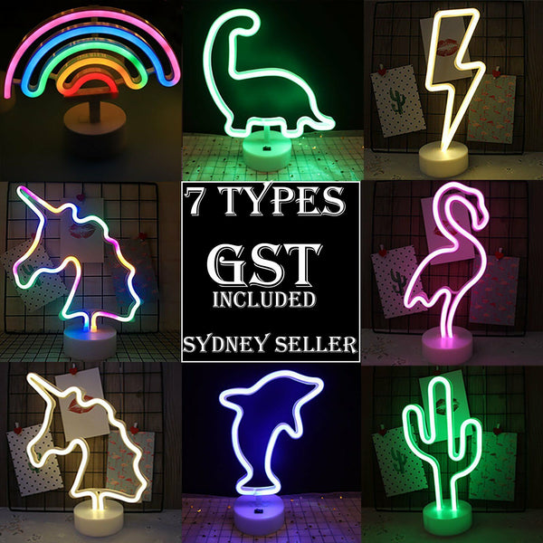 Led Neon Signs Light Christmas Wedding Decor Table Lamp Battery Powered Bar Pub