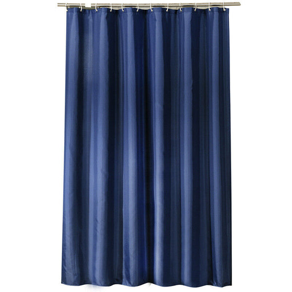 Extra Long Shower Curtain Waterproof Fabric With Hooks Weighted Hem 180x200cm AU