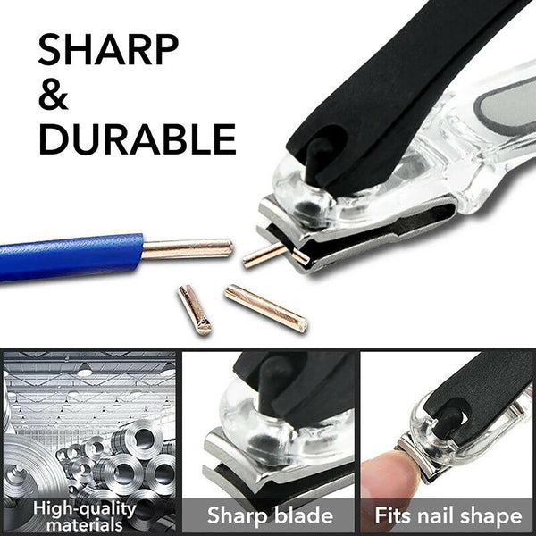 2in1 Grip 360 Rotary Finger Toe Clipper Nail Clippers Clipper Trimmer Cutter AU