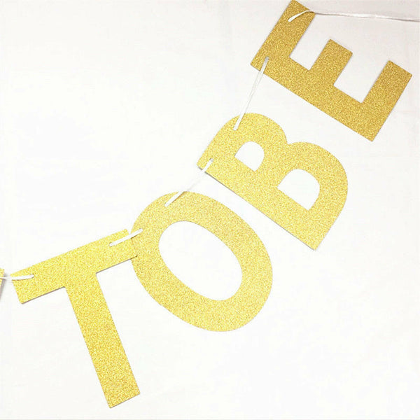 Bride To Be Banner Glitter Bunting Diamond Wedding Bridal Shower Hen Night Party