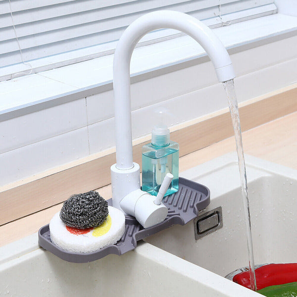 Sink Basket Rack Kitchen Faucet Storage Rack Holder Soap Sponges Caddy Organizer