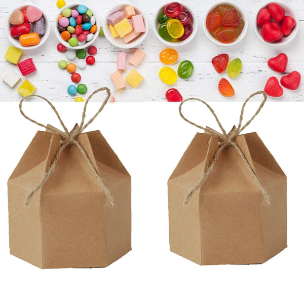 500x Xmas Candy Gift Box Bag Pillow Favor Kraft Paper Gift Favour Wedding Party