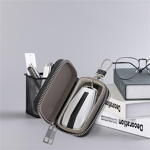 Car Key Signal Leather Cage Fob Pouch Keyless Bag Case Key Bag AU