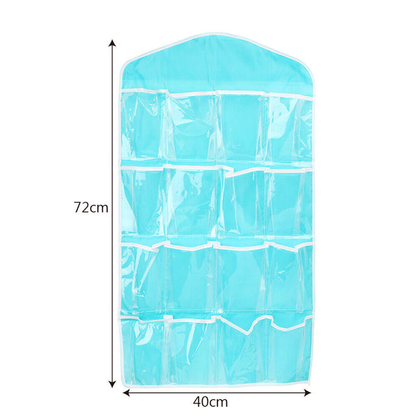 Pocket Shoe Holder Bag Organiser Over Door Hanging Shelf Rack Storage Hook