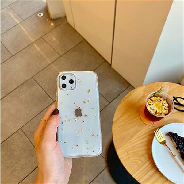 12PCS Gold Silver Foil Flakes Leaf Wrap Nail Art Acrylic Gel Polish Nail Tool AU