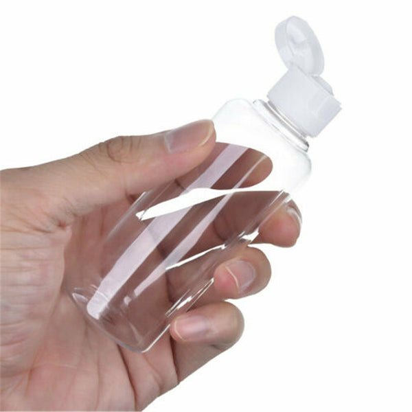 10PCS 50ml Refillable Bottles PET Clear Empty Lotion Liquid Makeup Container AU