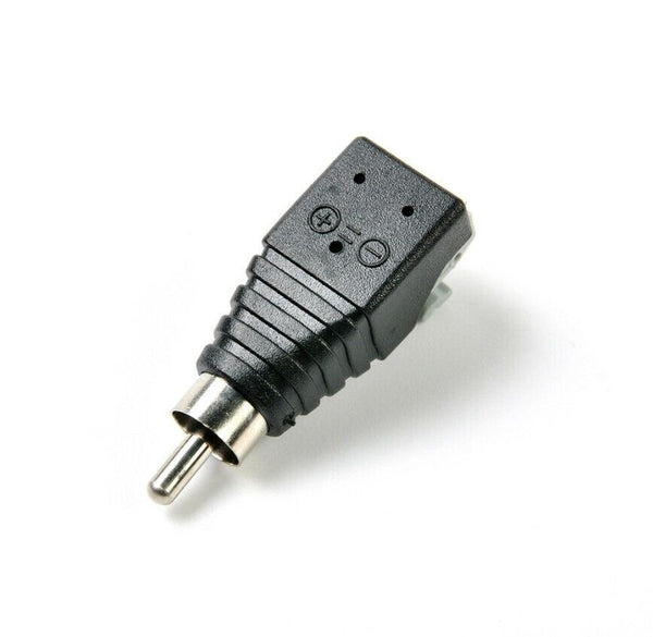 2Pcs Speaker Wire A/V Cable to Audio Male RCA Connector Adapter Jack Press Plug